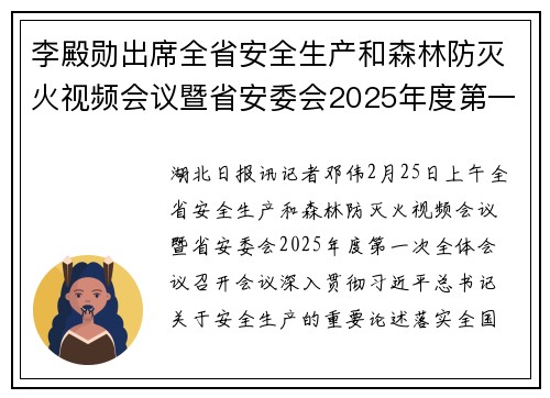 李殿勋出席全省安全生产和森林防灭火视频会议暨省安委会2025年度第一次全体会议